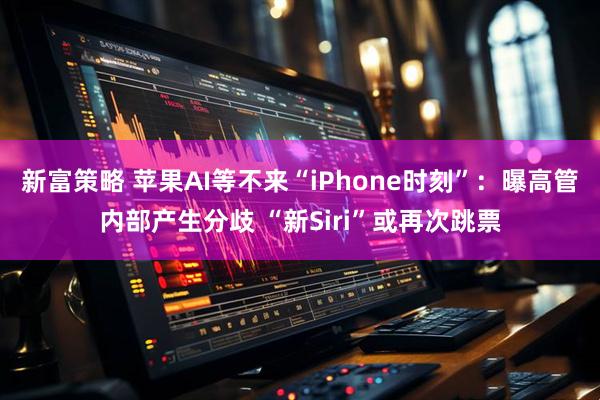 新富策略 苹果AI等不来“iPhone时刻”:曝高管内部产生分歧 “新Siri”或再次跳票