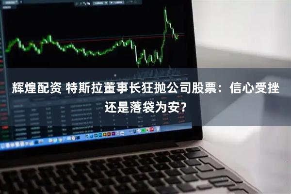 辉煌配资 特斯拉董事长狂抛公司股票:信心受挫还是落袋为安?