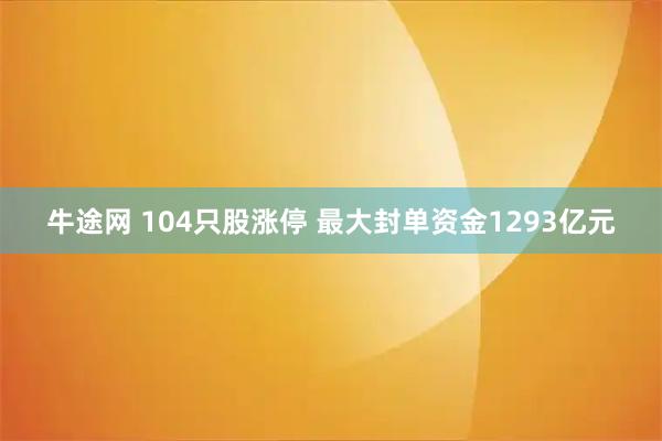 牛途网 104只股涨停 最大封单资金1293亿元